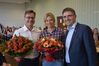 Spitzenkandidaten Lena Kamrad und Ralf Eisenhauer zusammen mit dem Kreisvorsitzenden Stefan Fulst-Blei